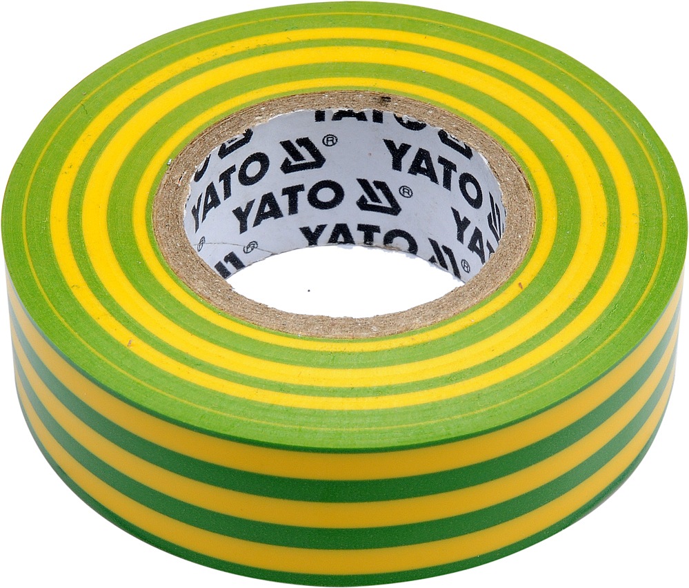 Izolační páska elektrikářská PVC 19mm / 20m žluto-zelená Yato YT-81655