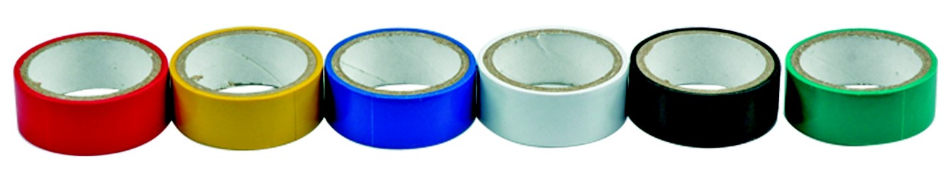 Páska PVC 19 x 0,13 mm x 3 m 6 ks barevné Vorel TO-75060