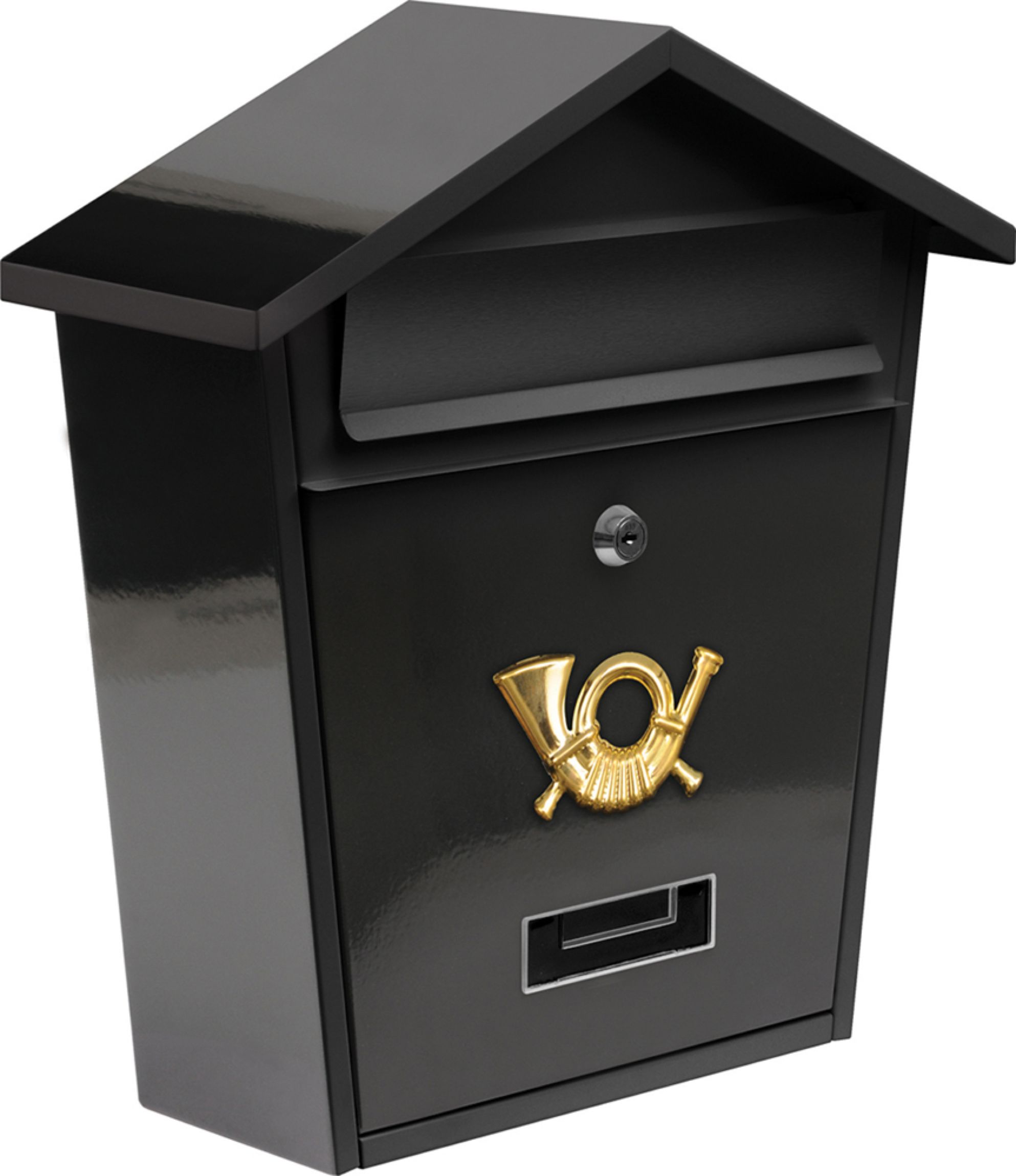 Poštovní schránka se stříškou 380x320x105mm černá Vorel TO-78580 + Dárek, servis bez starostí v hodnotě 300Kč