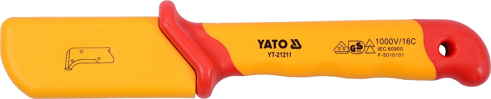 Izolovaný nůž elektrikářský 38 x 155 mm VDE Yato YT-21211