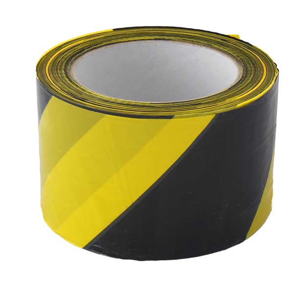 Výstražná páska žluto/černá 70mm x 200m MAGG G200/4ZC