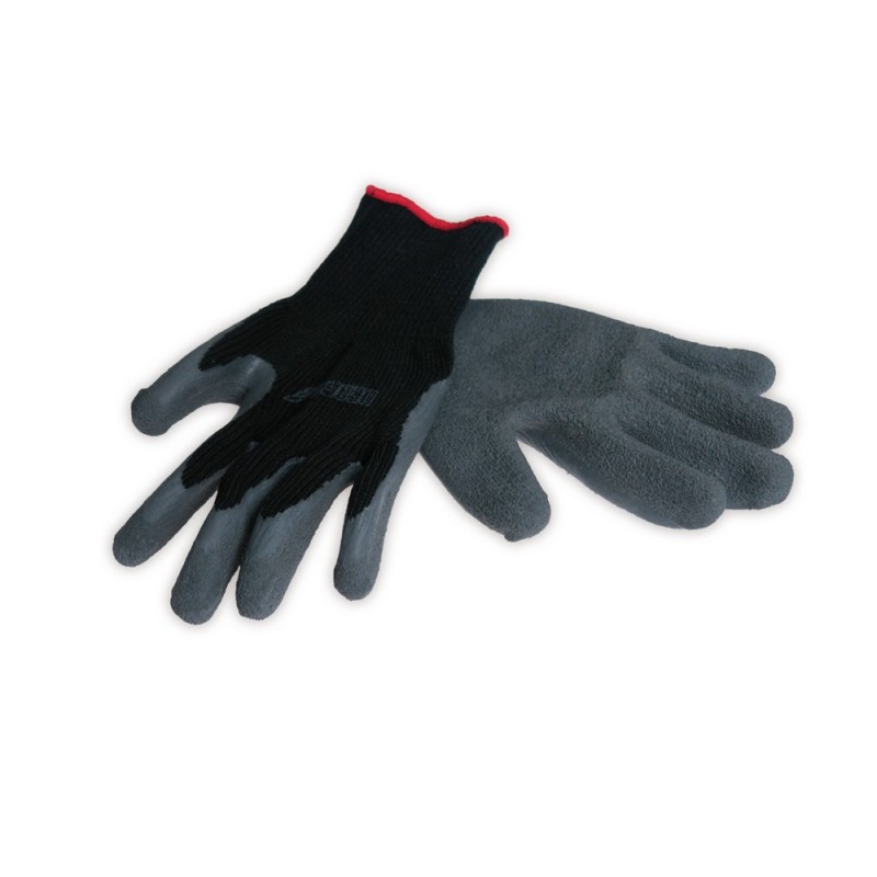 Ochranné pracovní rukavice pletené, povlečené přírodní gumou DEDRA BH1003