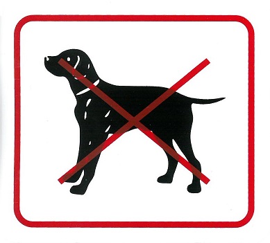 Zákaz vstupu se psem 110x90mm - samolepka MAGG 120115