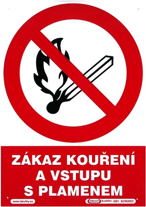 Zákaz kouření a vstupu s plamenem 210x297mm - plastová tabulka MAGG 120119