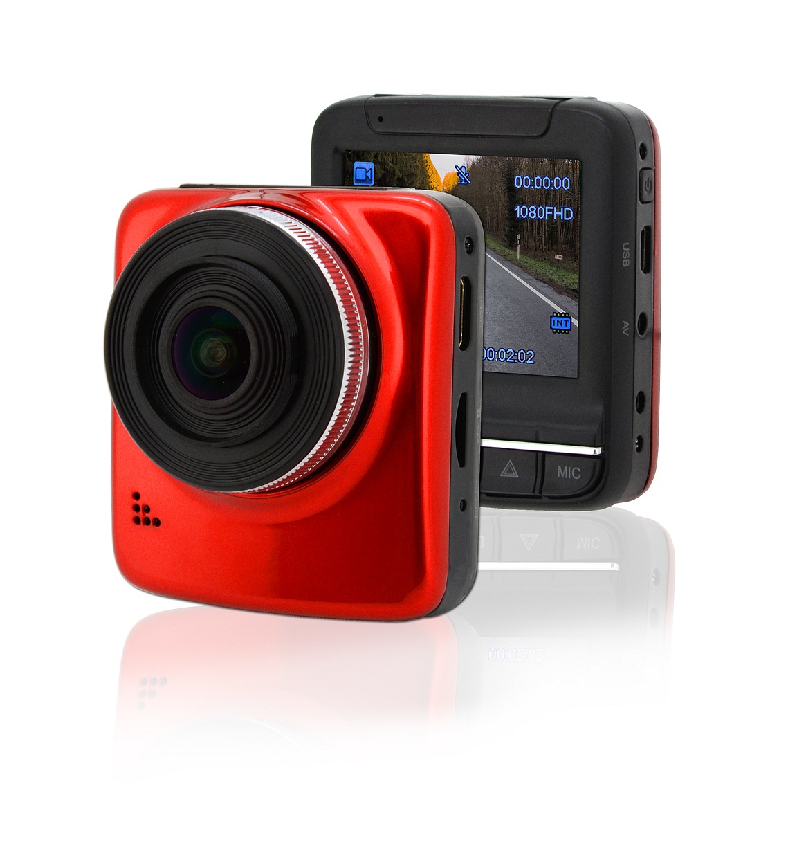 Kamera do auta Full HD 2,4" červená GPS Compass 33613 + Dárek, servis bez starostí v hodnotě 300Kč