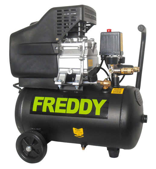 Olejový kompresor 1,5kW, 2,0HP, 24l FREDDY FR001 + Dárek, servis bez starostí v hodnotě 300Kč