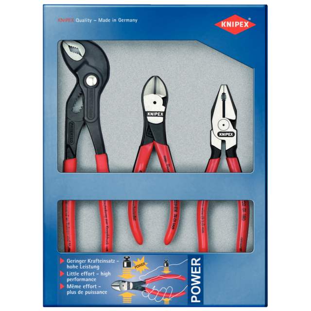 Sada profi kleští 3 díly - POWER SET KNIPEX 002010 + Dárek, servis bez starostí v hodnotě 300Kč