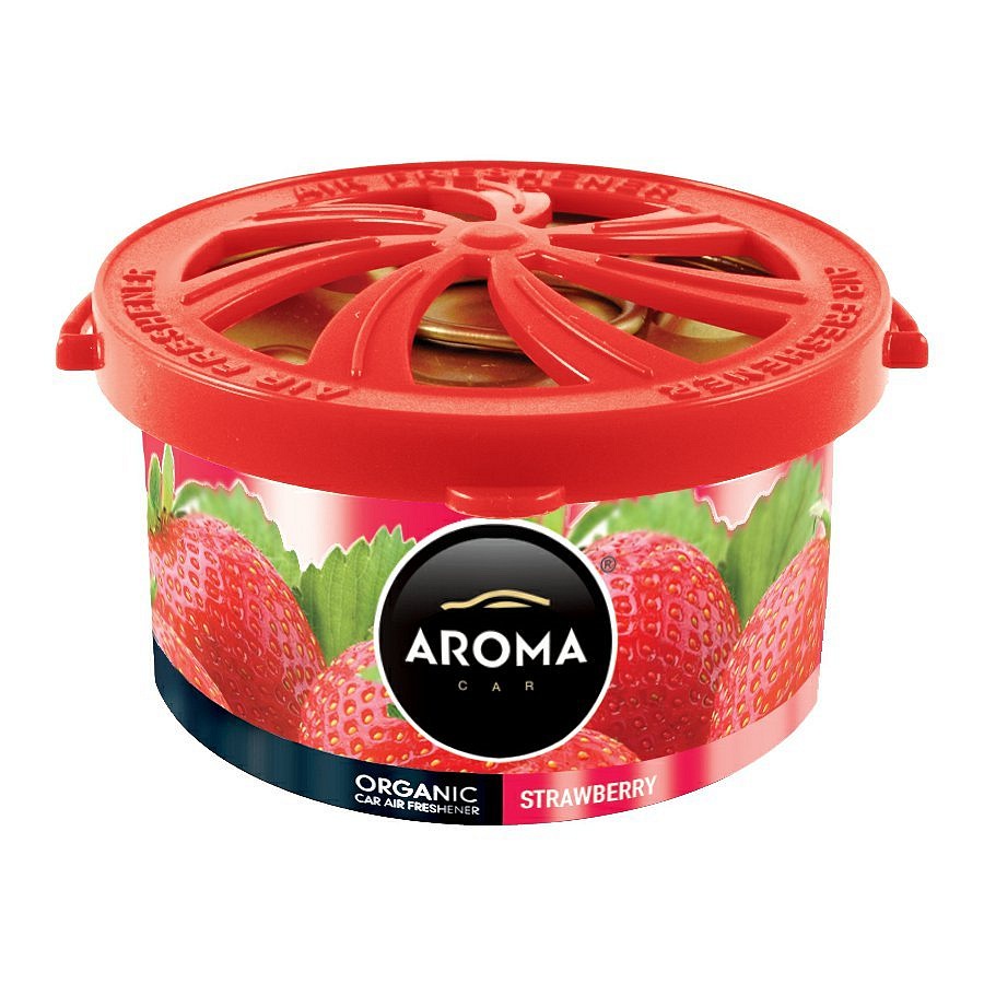 Osvěžovač AROMA CAR ORGANIC 40g STRAWBERRY Compass AMFAL918