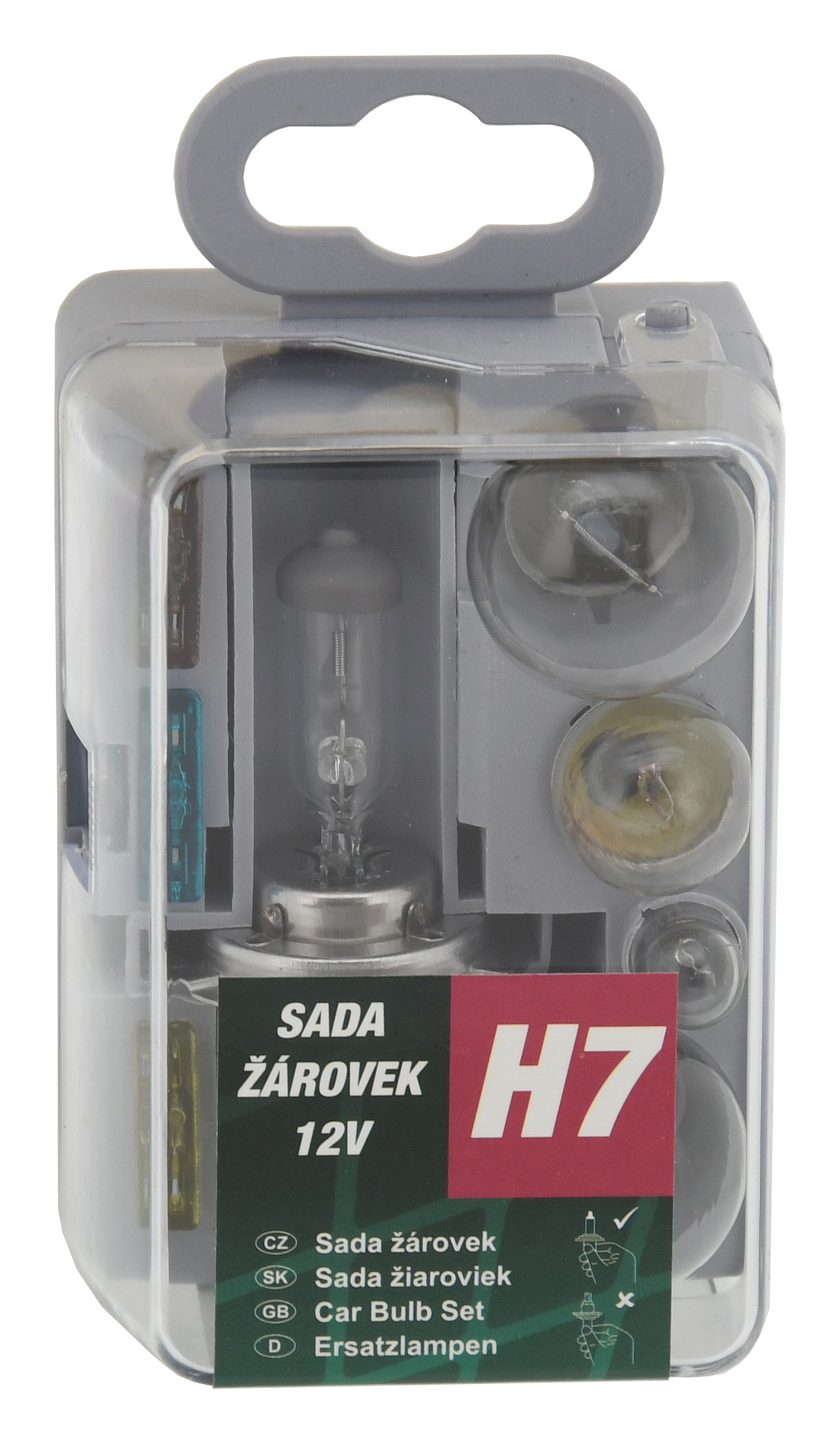 Žárovky servisní box univerzální H7 GREEN Compass 08530