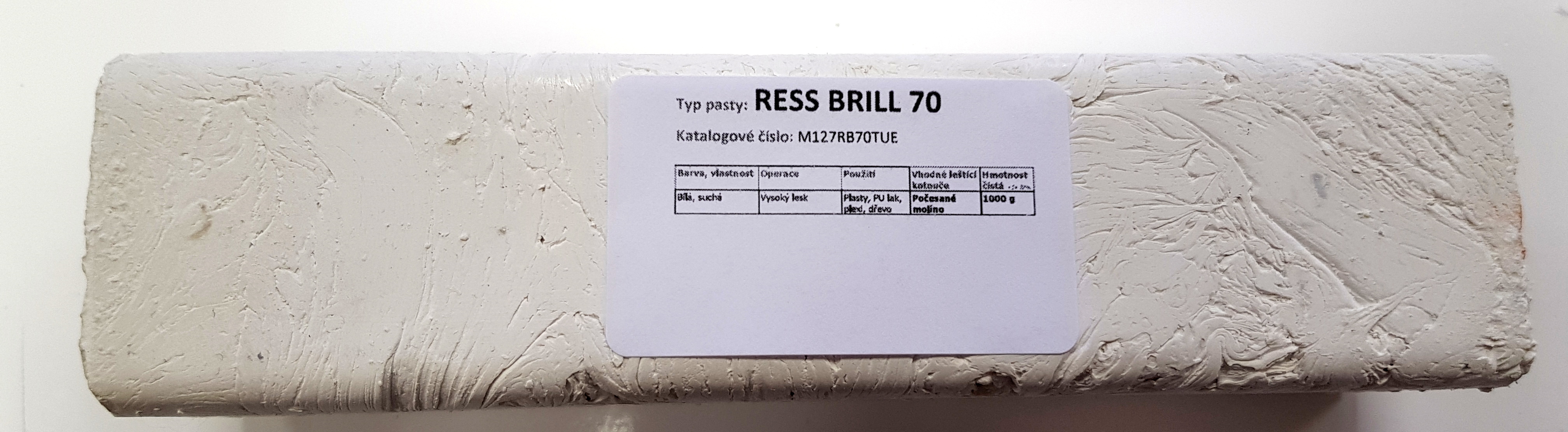 Tuhá pasta RESS BRILL 70 na vysoký lesk - 1kg MICRON M127RB70TUE