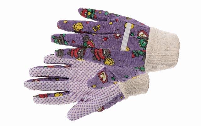 SWEET rukavice bavlněná s PVC terčíky fialová, velikost 6 CERVA GROUP a. s. SWEET06