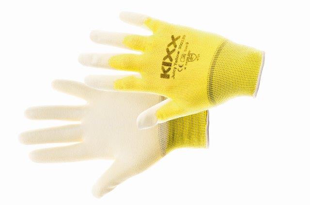 JUICY YELLOW rukavice nylonové PU dlaň žlutá, velikost 7 CERVA GROUP a. s. JUICYY07