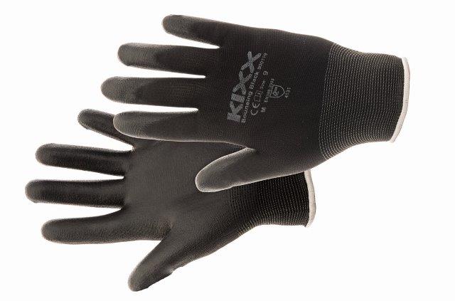 BOUNCING BLACK rukavice nylonové PU dlaň černá, velikost 9 CERVA GROUP a. s. BOUNCINGB09