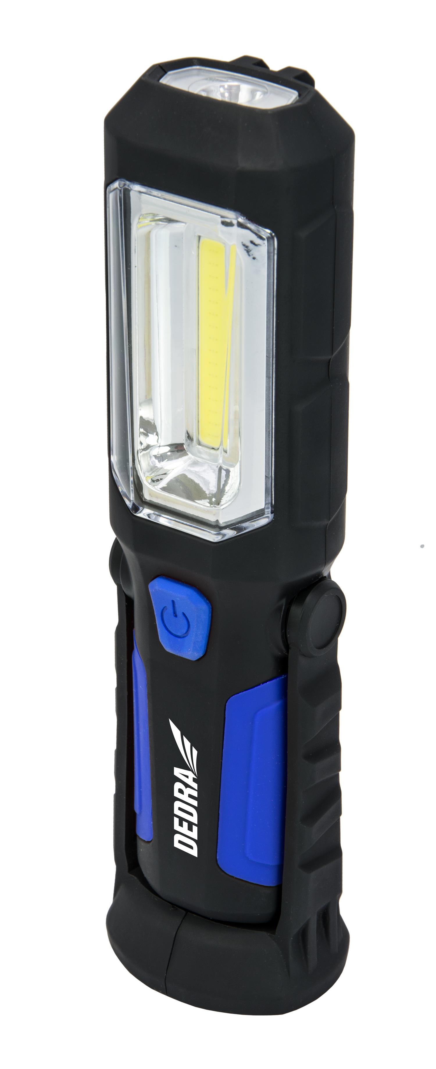 Nabíjacia lampa 3 W COB LED + 1 W LED, USB adaptér na 230 V a 12V DEDRA L1022