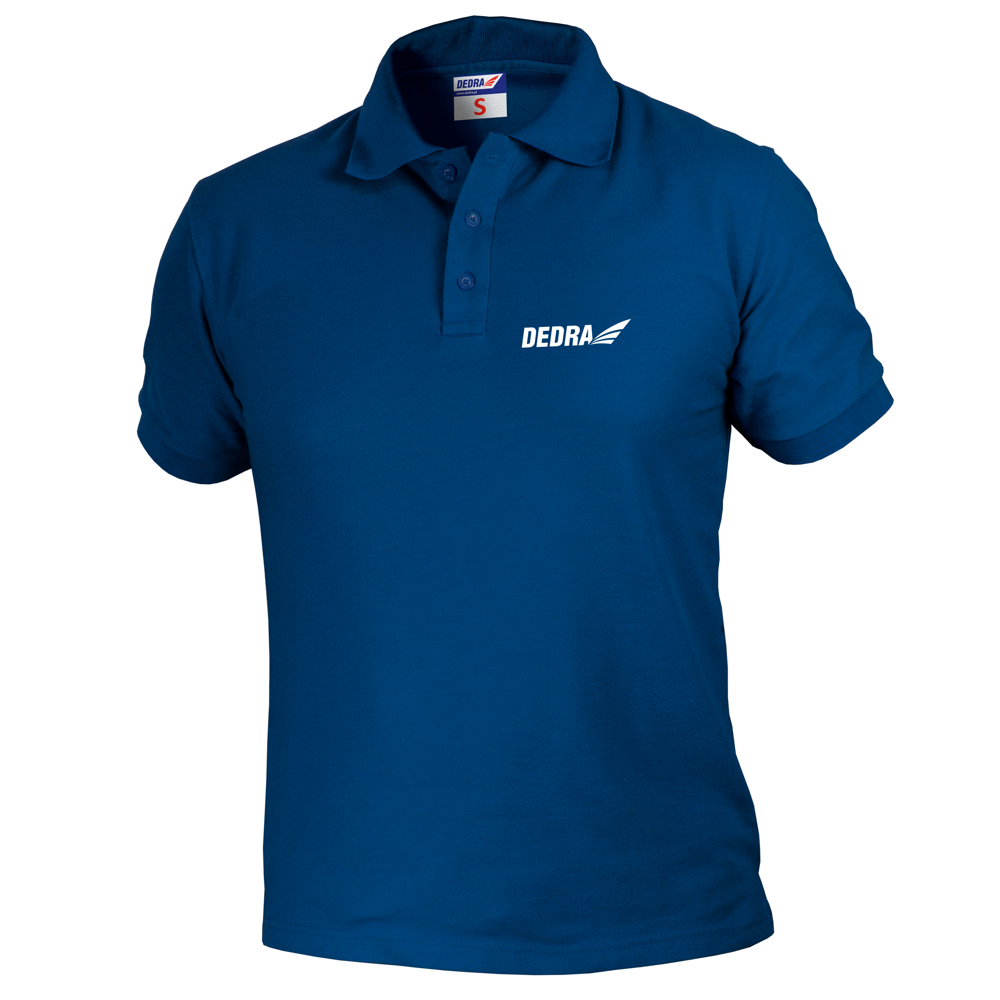 Polo tričko pánské XXL, tmavě modré, 35 % bavlna + 65 % polyester DEDRA BH5PG-XXL