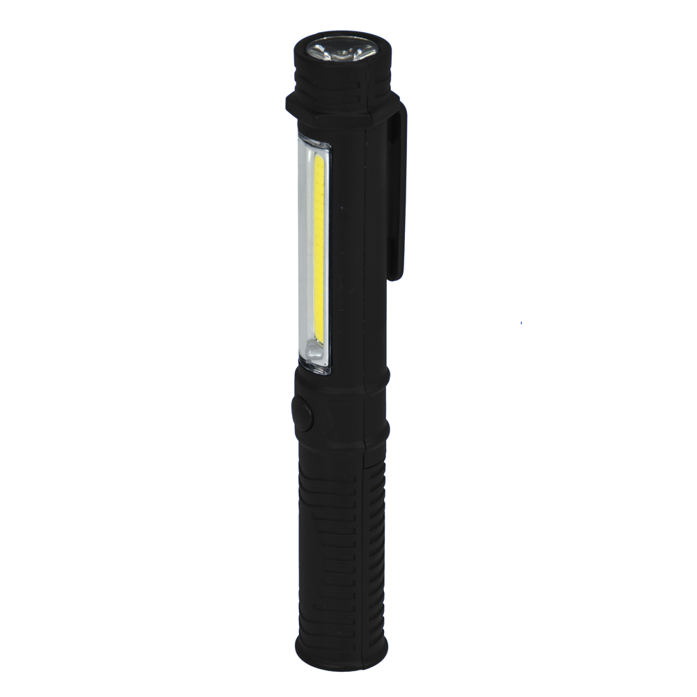 Baterka 1,5 W COB LED + 1 W LED, pen, s bateriemi DEDRA L1004