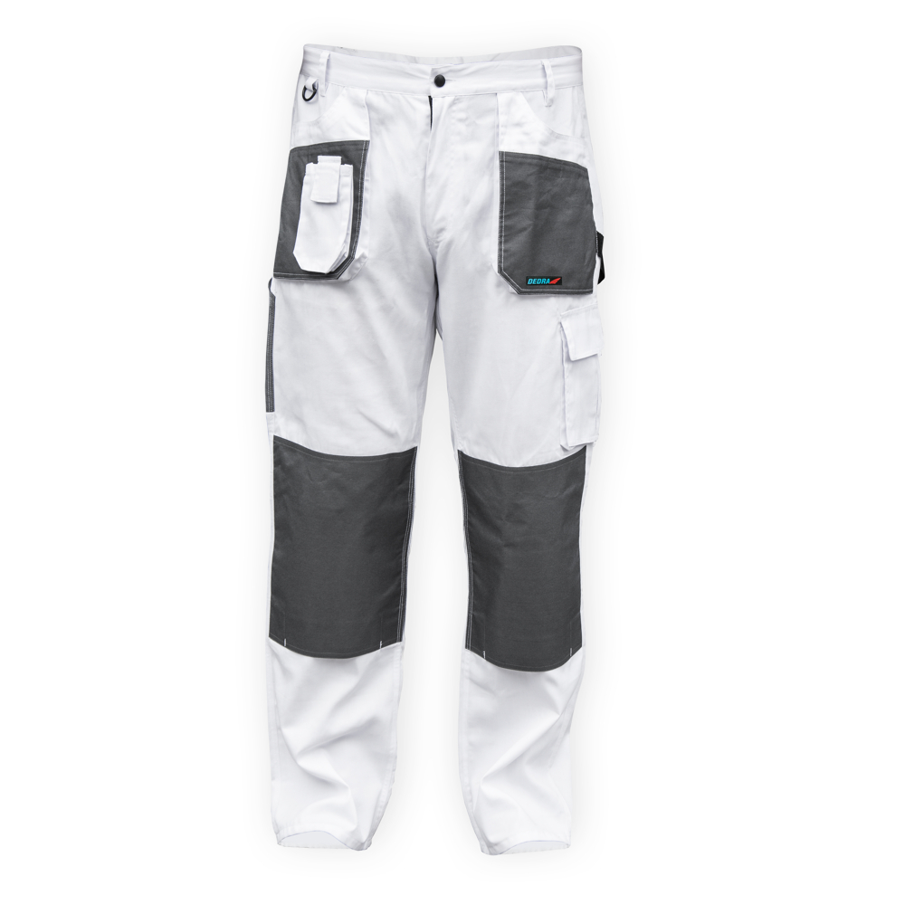 Kalhoty ochranné velikost L/52, bílá, gramáž 190g/m2 DEDRA BH4SP-L