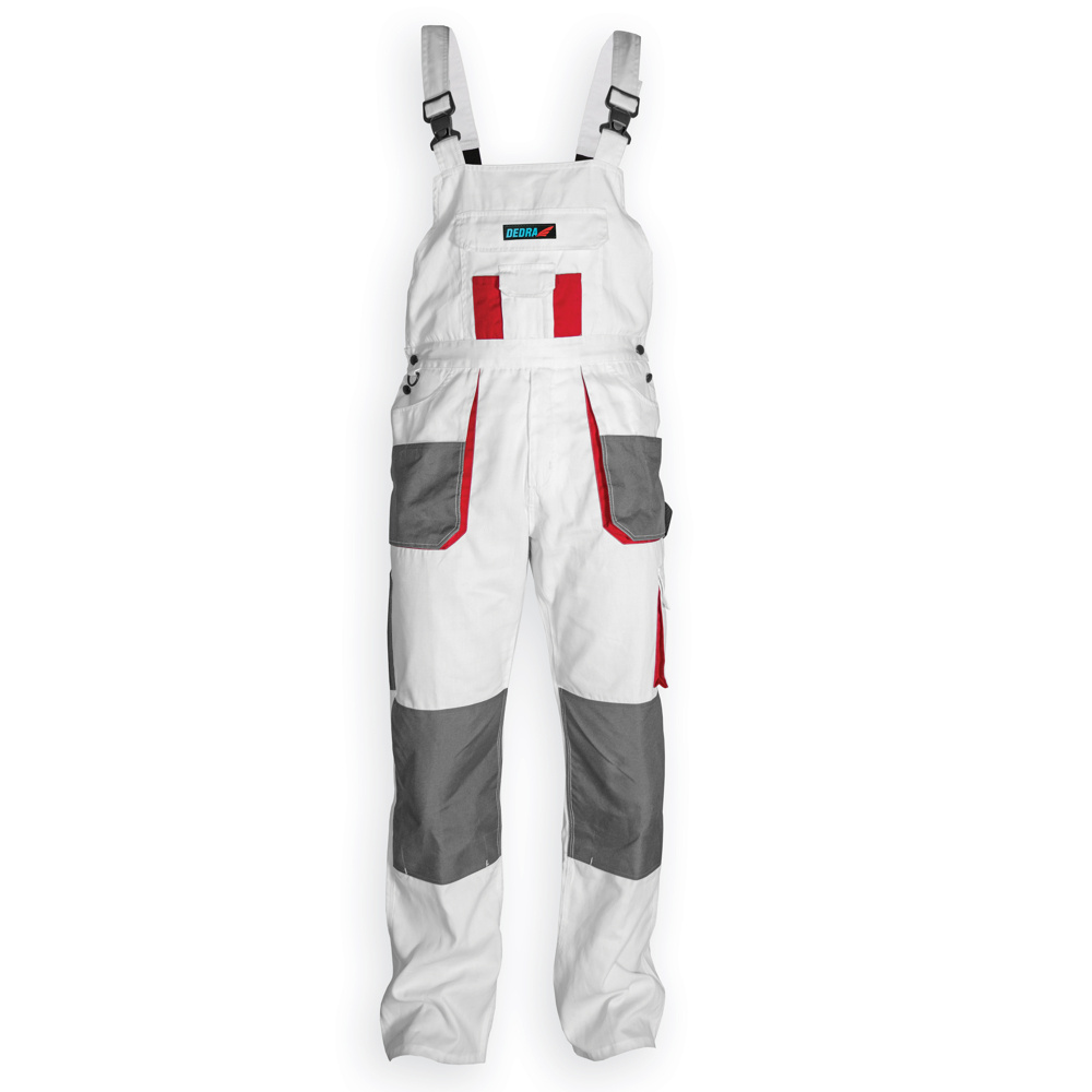 Kalhoty ochranné montérky velikost M/50, bílá, gramáž 190g/m2 DEDRA BH4SO-M
