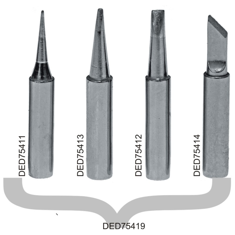 Měděný bodový hrot k pájce 0,2 mm pro DED7541, DED7542, 2 ks DEDRA DED75413