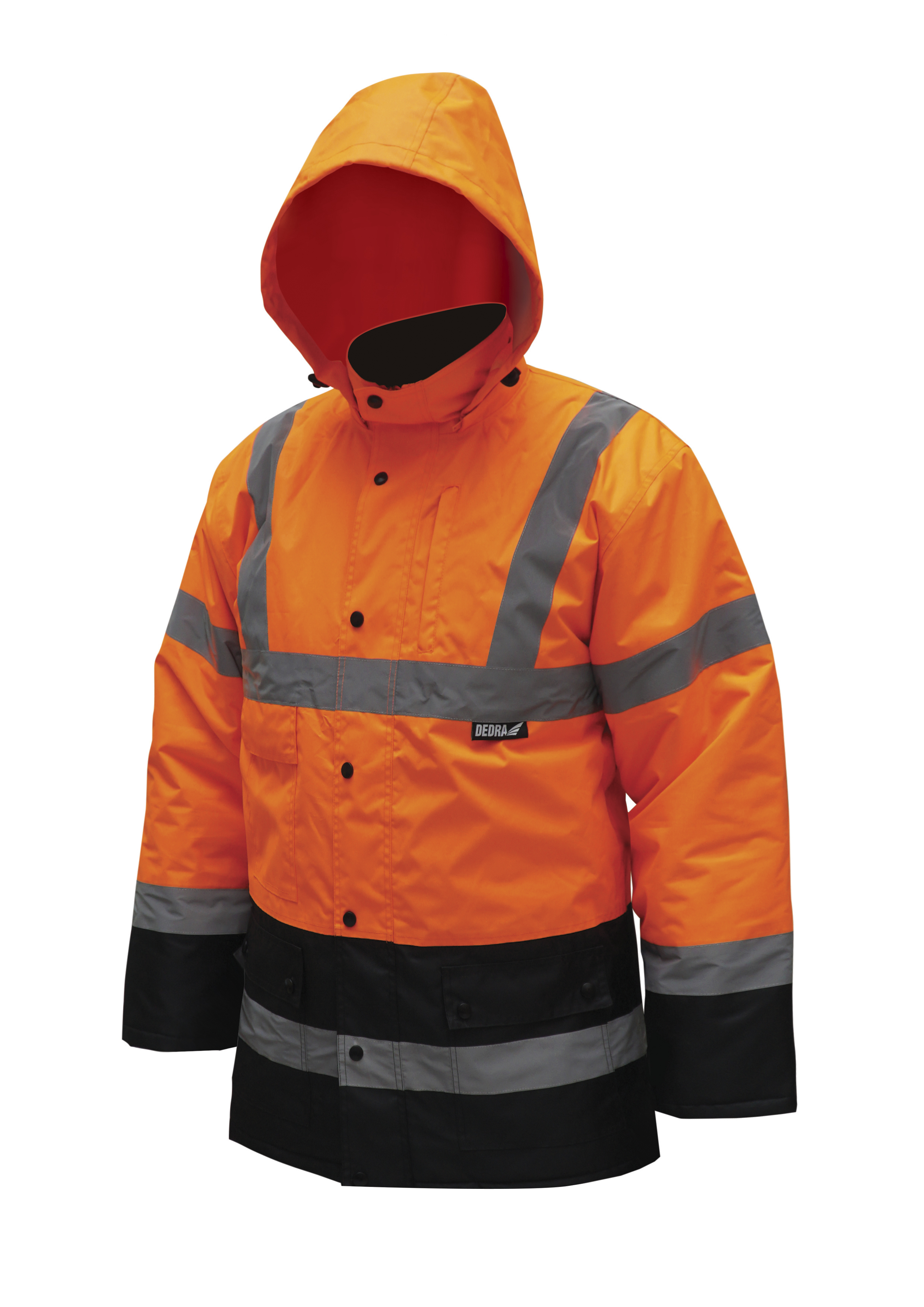 Reflexní zateplená bunda parka,velikost M,oranžová DEDRA BH80K4-M + Dárek, servis bez starostí v hodnotě 300Kč