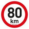 Samolepka omezení rychlosti 80 km/h reflexní (200 mm) Compass 34474