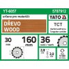 Kotouč na dřevo 160 x 30 mm 36z Yato YT-6057
