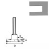 Fréza na dřevo drážkovací "T" T8 D32 H6,35 B9,4 mm DEDRA 07F122B