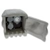Kamenný sloupek 2x zásuvka, časový spínač IP44 XSTA-222GT