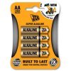 JCB SUPER alkalická baterie AA/LR06, blistr 4 ks