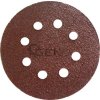 Brusný papírový výsek s otvory se suchým zipem (korund) - 125 mm / P150