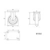 Kolečko pevné, gumové 45kg 100/26/134mm Vorel TO-87353