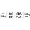 Míchadlo spirálové 100 x 600 mm SDS+ Yato YT-5496