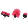 Sada kartáčů na vrtačku pro čištění auta CAR DETAILING DRILL BRUSH PINK 3, 3ks