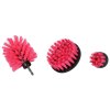 Sada kartáčů na vrtačku pro čištění auta CAR DETAILING DRILL BRUSH PINK 3, 3ks