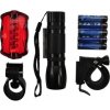 Sada cyklo světel, přední 3W LED + zadní 5x LED, 2x držák, 5x AAA baterie Solight WL19
