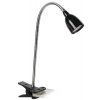 LED stolní lampička, 2,5W, 3000K, clip, černá barva Solight WO33-BK