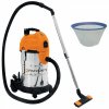 Průmyslový vysavač A063040 na suché i mokré vysávání 1600W / 30L + Kombinace HEPA a bavlněného filtru pro jemný prach