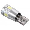 Žárovka 6 SMD LED 12V T10 s rezistorem CAN-BUS ready bílá Compass 33796
