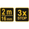 Metr svinovací 2 m x 16 mm červeno - černý
