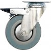 Kolečko otočné, gumové s brzdou 30kg 75/21/104mm