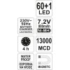 Lampa montážní LED 60+1 AKU nabíjecí Yato YT-0852 + Dárek, servis bez starostí v hodnotě 300Kč