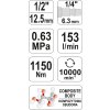 Utahovák pneumatický 1/2"1150Nm Yato YT-09540 + Dárek, servis bez starostí v hodnotě 300Kč