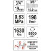 Utahovák pneumatický 3/4"1630 Nm TWIN HAMMER Yato YT-09571 + Dárek, servis bez starostí v hodnotě 300Kč