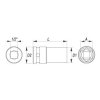 Nástavec 1/2"rázový šestihranný hluboký 14 mm CrMo Yato YT-1034