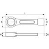 Klíč maticový očkový rázový 24 mm Yato YT-1601