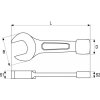 Klíč maticový plochý rázový 30 mm Yato YT-1616