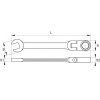 Klíč očkoplochý ráčnový 16 mm s kloubem Yato YT-1682