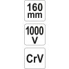 Kleště kombinované 160mm VDE (1000V) Yato YT-21151