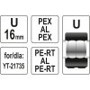 Náhradní čelisti k lisovacím kleštím YT-21735 typ U 16mm Yato YT-21740