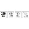 Kleště konektorové 230mm, 20-18(AWG), 0,5-1,00mm2 Yato YT-2300